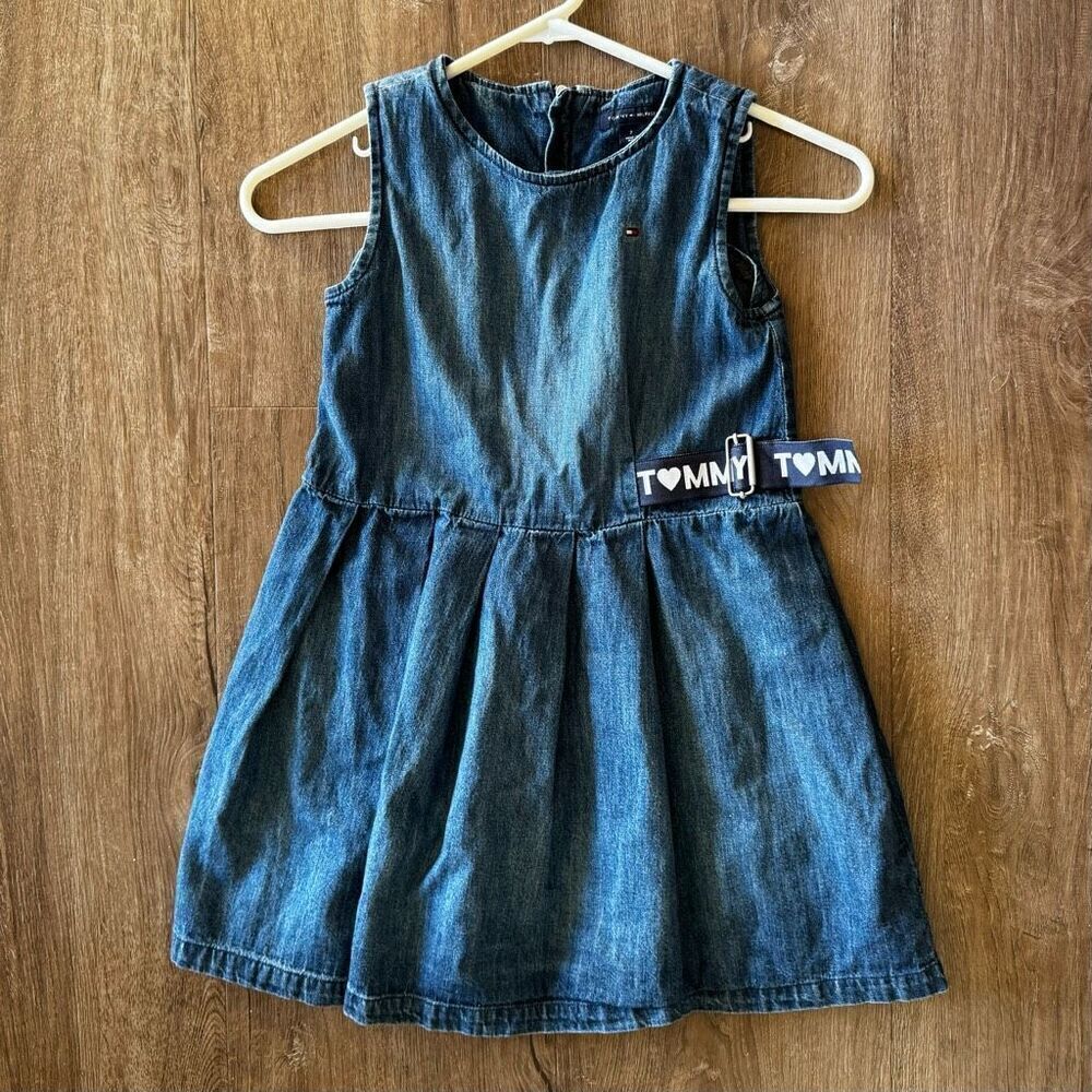 Tommy Hilfiger Girls Size 7‎ Denim Dress Sleevelss